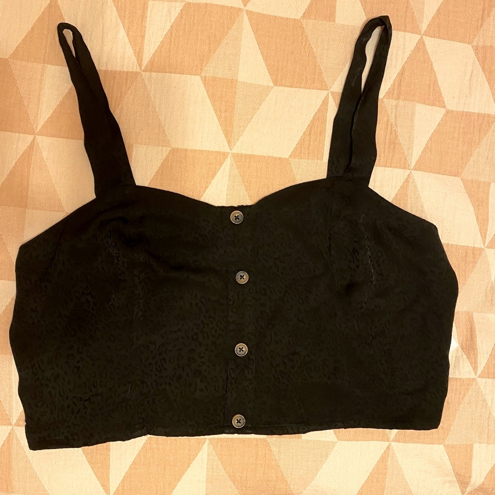 GOOD AMERICAN Jacquard Button Cami